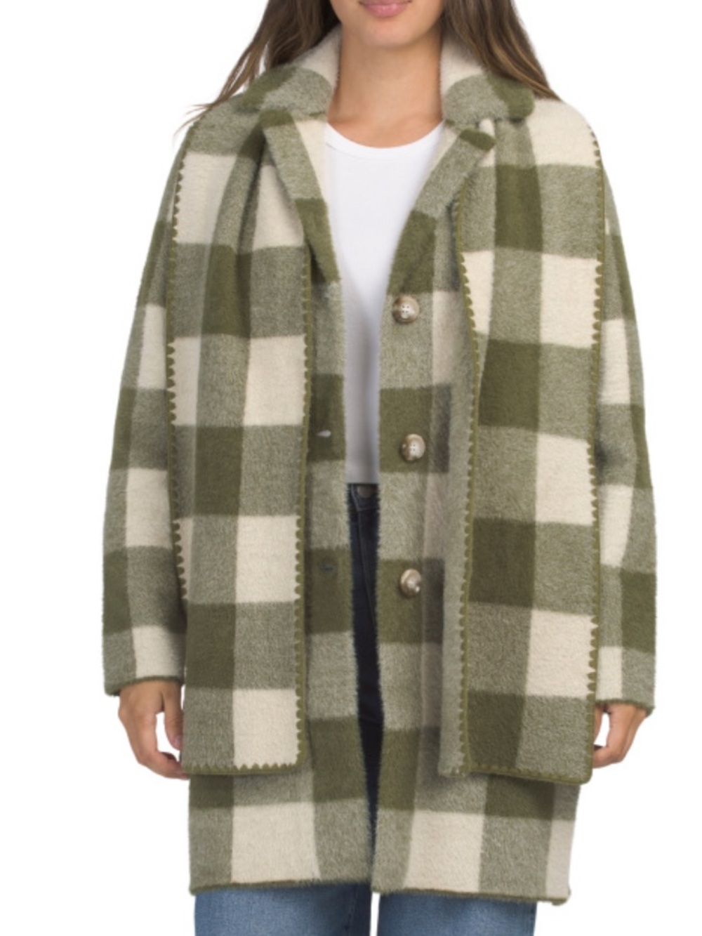 NVLT Coatigan With Detachable Scarf